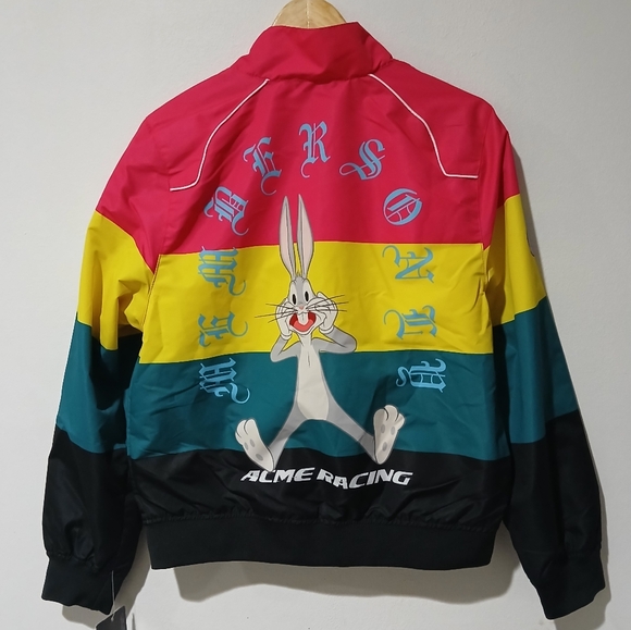Members Only × Looney Tunes Lola Bunny & Bugs Bunny Windbreaker Juniors Size: L - Picture 8 of 9